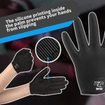 Kayak Gloves – Full Finger Black Rowing Gloves with Anti Slip Palm- Ideal for Kayaking, Paddling, Sculling, Fishing, Watersports, Sailing, Jet Ski and More. for Men and Women (S (Fits 6.5”-7”)