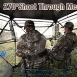 MOFEEZ Hunting Blind, 270°Shoot Through Mesh with Silent Sliding Window, 2-3 Person Ground Deer Stand Pop Up Tent with Portable Bag and Tent Stakes (Camo, 58 “Lx58 Wx66 H)