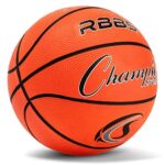 Champion Sports Rubber Official Basketball, Heavy Duty – Pro-Style Basketballs, Various Sizes – Premium Basketball Equipment, Indoor Outdoor – Physical Education Supplies (Size 7, Orange)