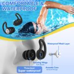 Swimming Ear Plugs Waterproof Earplugs – 3 Pairs Silicone Swim Ear Plugs for Adult Kids, Water Sports Earplugs for Showering, Bathing, Surfing – Keep Ear Water Out.