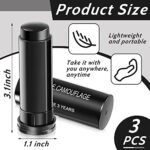 Football Stick Sports Eye Stick Football Face Paint Sporting Face Paint for Baseball Softball Lacrosse Stadium Athletes Halloween Cosplay Costume Parties Accessories (3 Pcs, Black)