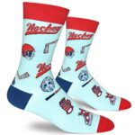 Hockey Socks for Men Teens, Silly Hockey Gifts for Ice Hockey Lover Funny Saying Novelty Socks