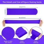 Toulite 12 Pairs Winter Figure Skating Socks for Women Men Kids Ice Skating Socks Solid Color Roller Skate Socks Dance Light Opaque Footed Skate Socks(Colorful)