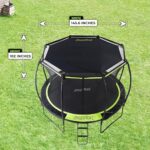 JumpFlex SMARTSHADE Soft Outdoor Backyard Trampoline Shade Canopy Cover Accessory for Sun Protection, Compatible with Hero 15′ Model ONLY, Black