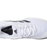 adidas Men’s CourtJam Control Tennis Shoe, White/Core Black/White, 13