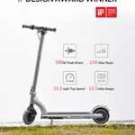 5TH WHEEL M1 Electric Scooter – 13.7 Miles Range & 15.5 MPH, 500W Peak Motor, 8″ Inner-Support Tires, Triple Braking System, Foldable Electric Scooter for Adults and Teens, iF Design Award Winner
