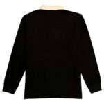 Kings Of NY Classic Mens Long Sleeve Sports Polo Rugby Shirt Medium Black