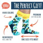 Lavley Funny Socks For Men, Women & Teens | Crew Length | One Size Fits Most (US, Alpha, One Size, Regular, Regular, Surfs Up)