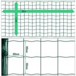AMAGABELI GARDEN & HOME PVC Coated Wire Welded Wire Mesh 48inch x 65ft Chicken Wire 3.9″ Square Openings Mesh Size Green Wire Mesh Fencing RAL6005 PVC Coated Wire Galvanized Wire Fence Roll