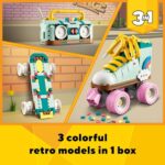 LEGO Creator 3 in 1 Retro Roller Skate Building Kit, Transforms from Roller Skate Toy to Mini Skateboard to Boom Box Radio, Birthday Gift for Skaters, Cool Toy for Boys and Girls Ages 8 and Up, 31148