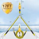 Self Centering Tow Harness for Watersports with Foat Ball, Heavy Duty Boat Tow Harness with 2 Permanent Antirust Stainless Steel Rider