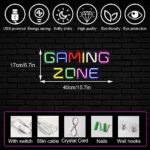 Horseneon Game Zone Neon Led Sign, Gaming Neon Signs for Wall Decor, Game Neon Lights Signs with USB Powered for Game Room, Game Zone, Bedroom, Gifts for Gamer (Multicolour)