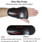 CTHOPER Adult/Child Long Damping Non-Slip Anti-Fall Wrist Guards Protective Gear for Roller Skating Skating Skiing Skateboard Snowboard Cycling Bicycle Scooter (M)