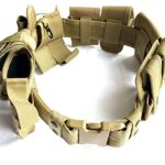 First to act tactical Law Enforcement Modular Equipment System Security Guard Military Tactical Duty Utility Versatile Battle Work Hunting Belt (10 in 1, adjustable 35-45 inches, Khaki)
