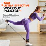 Ankle Resistance Bands with Cuffs for Leg and Glute Training – Exercise Equipment for Kickbacks and Hip Exercises