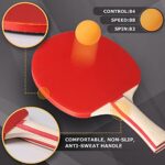 XGEAR Anywhere Ping Pong Equipment to-Go Includes Retractable Net Post, 2 Ping Pong Paddles, 3 pcs Balls, Attach to Any Table Surface, Lake Blue