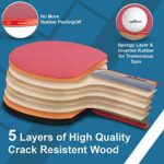 Abco Tech Table Tennis & Ping Pong Paddles and Balls Set, 4pk Table Tennis Paddles & 6 Table Tennis Balls, Ping Pong Set, Ping Pong Paddles Set of 4, Professional & Recreational Games, 2 or 4 Players