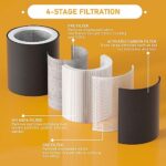 H-PF400 HEPA Filter Replacement Kit Compatible with H-HF400-VP H-PF400 Hunter HP400 Cylindrical Tower Air Cleaner Purifier, 2 HEPA Filters + 8 Pre-Carbon Filters