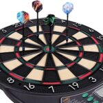 Electronic Dart Board Soft Tip Dartboard Set LCD Display with 12 Darts 100 Tips Power Adapter