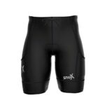 Sparx Men’s Active Triathlon Short Tri Cycling Short Swim Bike Run (Black/Black, XL)