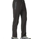 TBMPOY Men’s Travel Hiking Pants Lightweight Athletic Pant Quick Dry Windbreaker Fishing Running Active Jogger Black XL