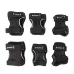 Rollerblade Skate Gear 3 Pack Protective Gear, Knee Pads, Elbow Pads and Wrist Guards, Inline Skating, Multi Sport Protection, Unisex, Black, S