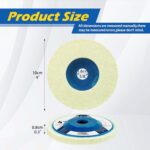 SALI 10 Pcs 4 Inch Wool Felt Polishing Wheel Disc Wool Polishing Wheel Disc for 4″ Angle Grinder Durable Felt Grinder Polishing Wheel Arbor 5/8” for Metal, Marble Stone, Furniture, Car