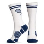 ChalkTalkSPORTS Tennis Woven Mid-Calf Socks | Crossed Racquets