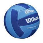 WILSON Super Soft Play Outdoor Recreation Volleyball – Official Size, Royal/Navy