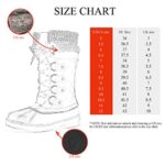 DREAM PAIRS Women’s Monte_02 Black Grey Mid Calf WaterProof Winter Snow Boots Size 9 M US