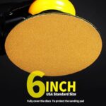 Keeimp 6 Inch Sanding Discs Hook and Loop No Hole, Da Sandpaper for Automotive and Woodworking, 80, 120, 220, 320, 400 Grit, 20 PCS Each Grit(Pack of 100)