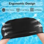 Vorshape Extra Large Swim Cap for Braids and Dreadlocks – Swimming Cap for Women Long Hair Adult Swim Cap for Long Thick Curly Hair Keep Your Hair Dry (Black)