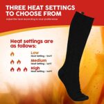 2024 Upgraded 4000mAh Rechargeable Heated Socks for Men Women – Washable Electric Thermal Warming Socks for Hunting Winter Skiing Outdoors – Battery Included