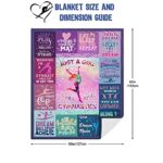 Loxezom Gymnastics Gifts for Girls, Girls Gymnastics Blanket Gifts, Gifts for Gymnasts Gymnastics Girls, Gymnastics Blanket for Girls, Gymnastics Christmas Birthday Gifts Throw Blanket 60″ x 50″