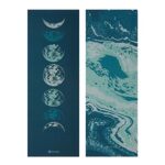 Gaiam Yoga Mat Premium Print Reversible Extra Thick Non Slip Exercise & Fitness Mat for All Types of Yoga, Pilates & Floor Workouts, Lunar Wave, 6mm