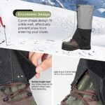 G2 GO2GETHER Leg Gaiters, 1000D Fabric Waterproof and Adjustable Snow Boot Gaiters for Hiking, Walking, Hunting, Mountain Climbing and Snowshoeing