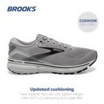 Brooks Men’s Ghost 15 Neutral Running Shoe – Alloy/Oyster/Black – 10 Wide