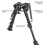 CVLIFE Rifle Bipod, Carbon Fiber Bipod 6-9 Inch Adjustable Super Duty Tactical Bipod (Carbon Fiber)