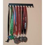 Triathlon Swim Bike Run Sports Medal Hanger Display – 14.5 inches with 10 Hooks – Made in The USA