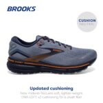 Brooks Men’s Ghost 15 Neutral Running Shoe – Flintstone/Peacoat/Oak – 10.5 Medium