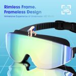 MAMBAOUT Kids Swim Goggles for Age 6-12, 2-Pack Frameless Kids Goggles for Swimming, Anti-Fog, Waterproof, Boys & Girls