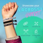 Lacrosse Hair Accessories, Lacrosse Gift for Girls, Girls Lacrosse Black Hair Ties, No Crease Lacrosse Hair Elastics Set