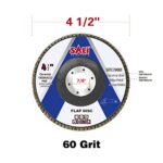 Sali 10 Pack Ceramic Flap Disc 60 Grit 4.5″ x 7/8 Inch Sanding Disc Bevel Type #29 Premium and Industrial Grade Angle Grinder Grinding Wheel High Performance Edge Grinding