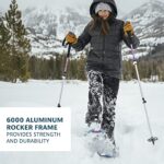 Yukon Charlie’s Advanced Spin Float Women’s Snowshoe Kit, 8-inch x 21-inch, Includes Snowshoes, Trekking Poles and Travel Bag
