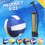 Deekin 6 Pieces Soft Volleyball Official Size 5 Volleyball with Volley Ball Pump for Beginner Kids Teen Youth Adult Indoor Outdoor Christian Charity Donation Supplies(Colorful, Classic)