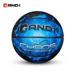 AND1 Chaos Basketball: Official Regulation Size 7 (29.5 inches) Rubber Basketball – Deep Channel Construction Streetball, Made for Indoor Outdoor Basketball Games, Black Hole