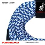 Airhead Water Ski Rope, Tractor-Grip Handle, 1 Section, 75-Feet,Blue and White