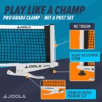 JOOLA Snapper Professional Table Tennis Net and Post Set – Portable and Easy Setup 72″ Regulation Size Ping Pong Spring Activated Clamp Net
