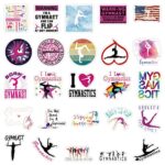 100 PCS Gymnastics Stickers, Gymnastics Gifts Stickers for Laptop, Water Bottles, Luggage, Computer, Cell Phone