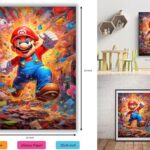 akyzag design, Mario Game Wall Poster – (12 x 16 inch) Gaming Poster, Posters for Gamer Room, Boys Room Decor, Gamer Room Decor Wall Art, Mario Room Decor for Boys Girls Kids